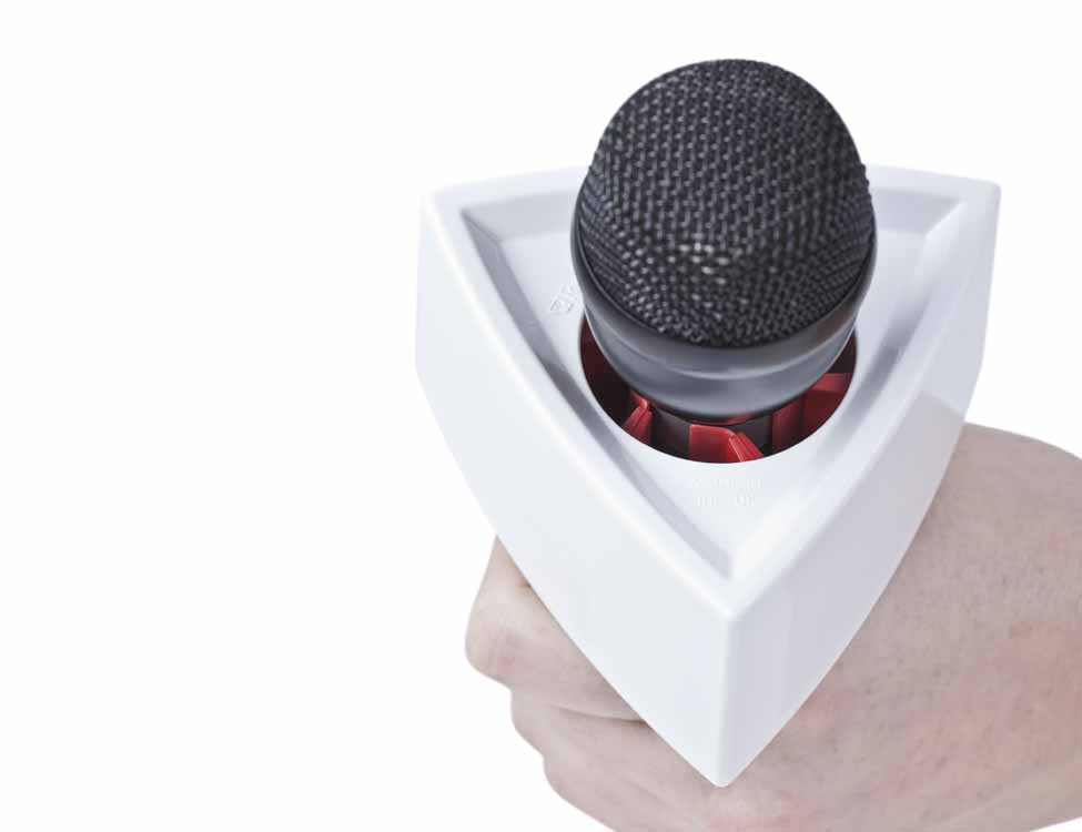 RYCOTE microphone flag, triangular, white