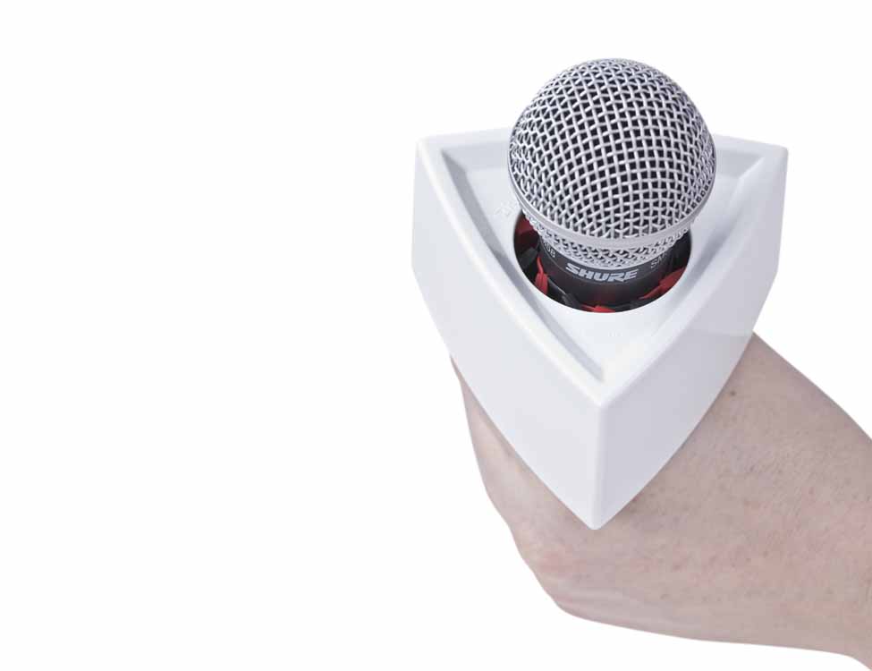 RYCOTE microphone flag, triangular, white