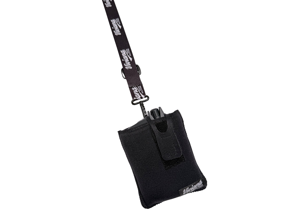 VIVIANA IEM/IFB pouch with magnetic clip and shoulder strap, black