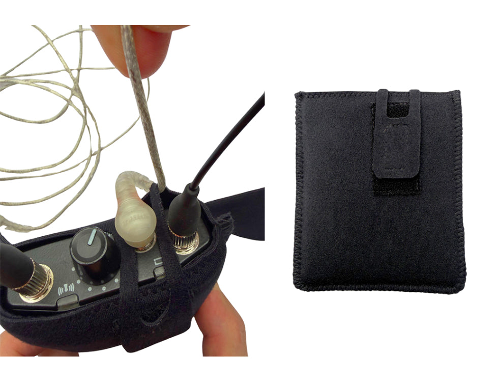 VIVIANA belt & pouch for drummers' IEM bodypack receiver, black