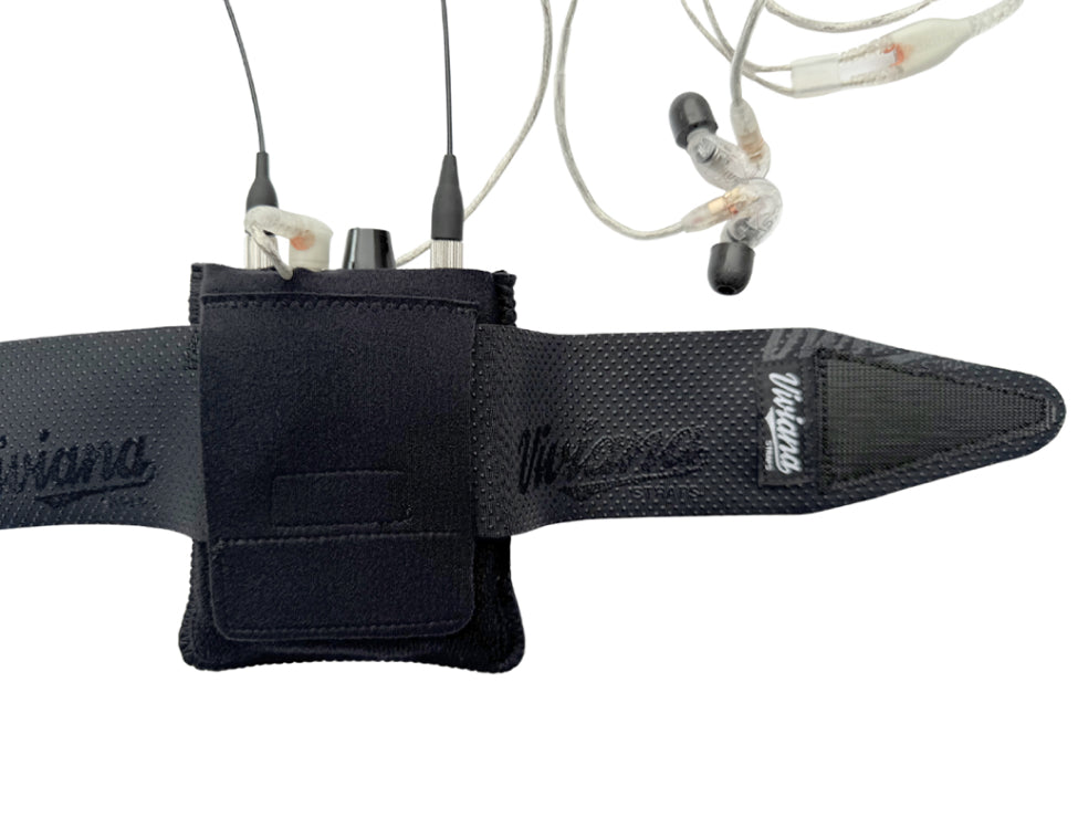 VIVIANA belt & pouch for drummers' IEM bodypack receiver, black