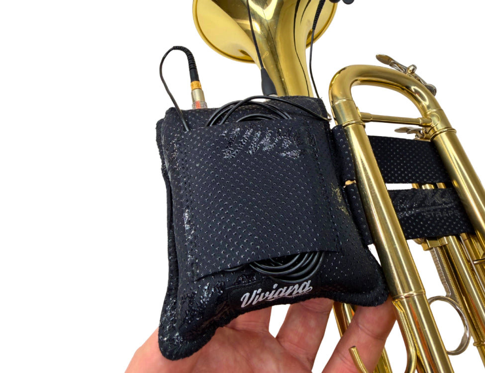 VIVIANA trumpet strap with pouch, black