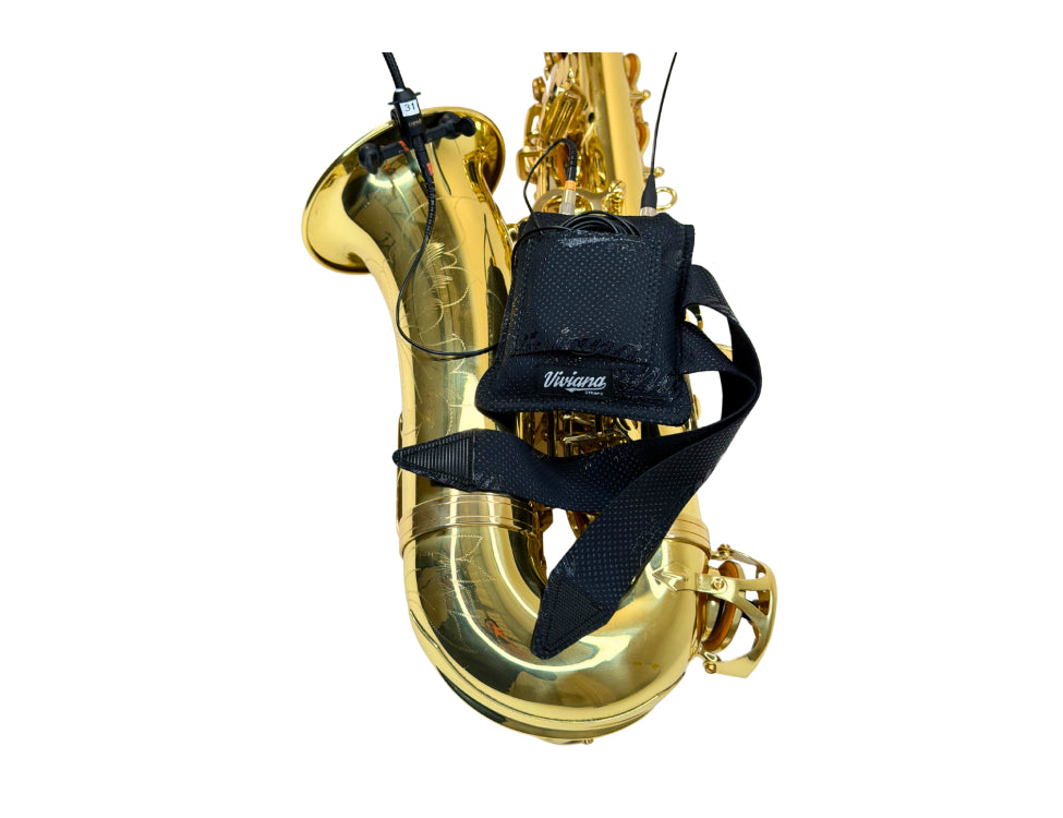 VIVIANA saxophone strap with pouch, black