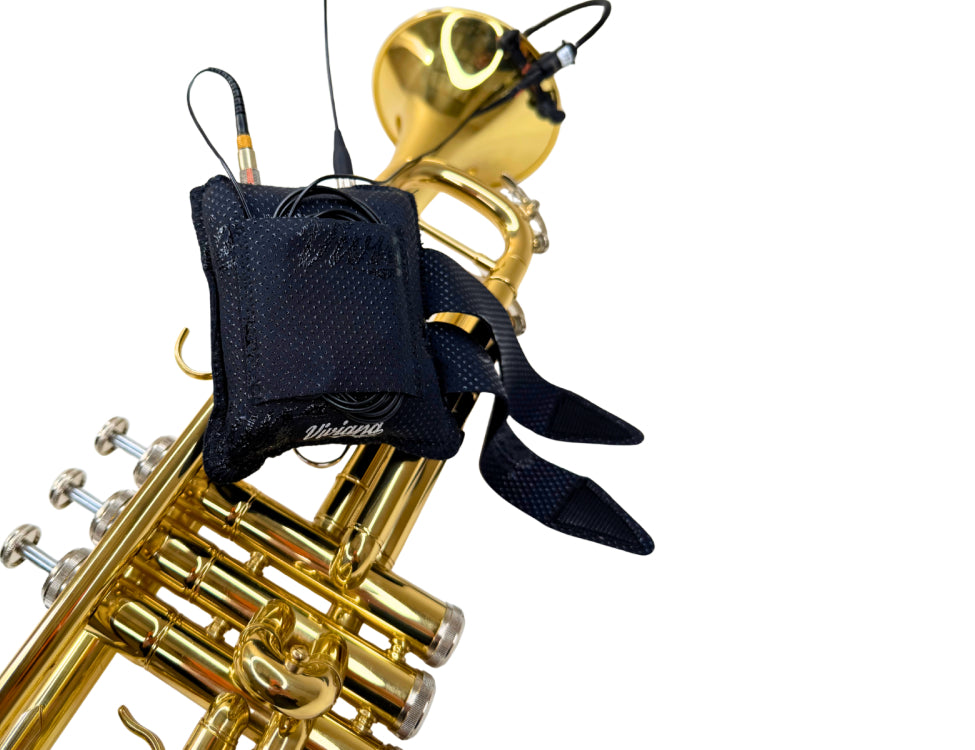 VIVIANA trumpet strap with pouch, black