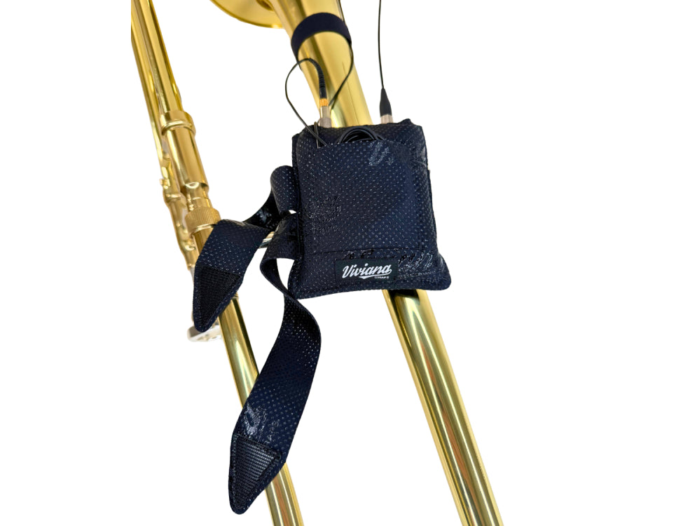 VIVIANA trombone strap with pouch, black