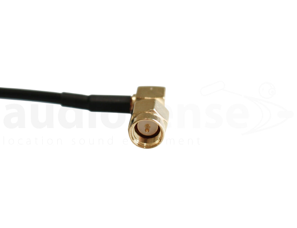 AUDIOSENSE antenna cable, BNC F bulkhead / SMA 90°, 30cm