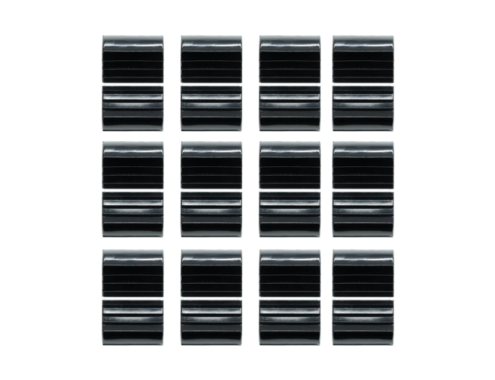 VDB FCS fader knob kit, black, 12 pcs