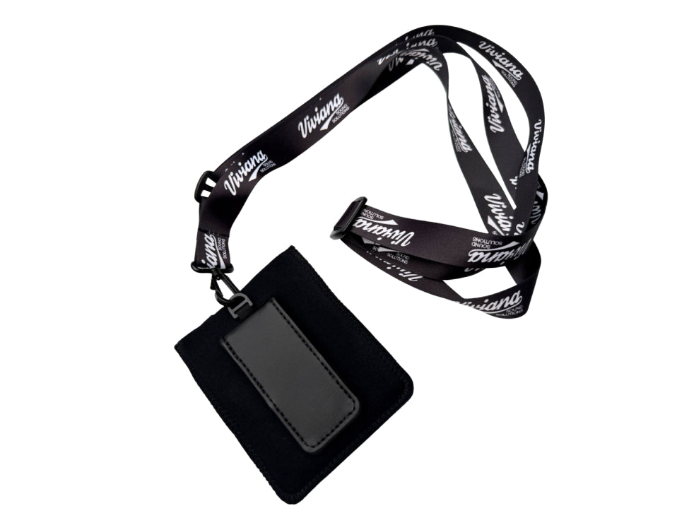 VIVIANA IEM/IFB pouch with magnetic clip and shoulder strap, black