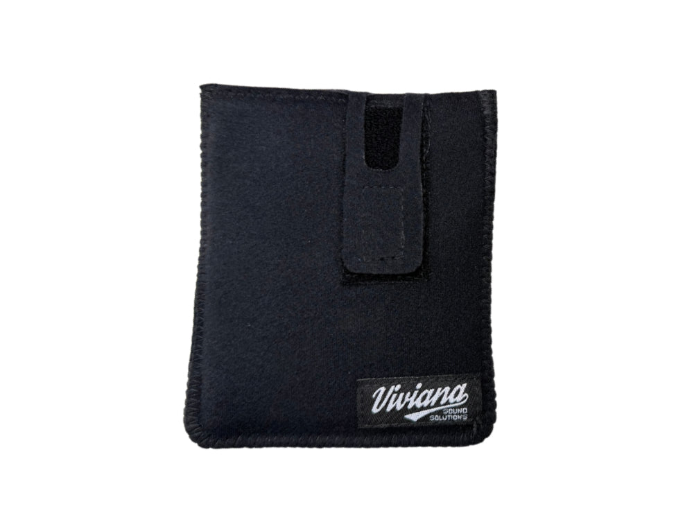 VIVIANA IEM/IFB pouch with magnetic clip and shoulder strap, black