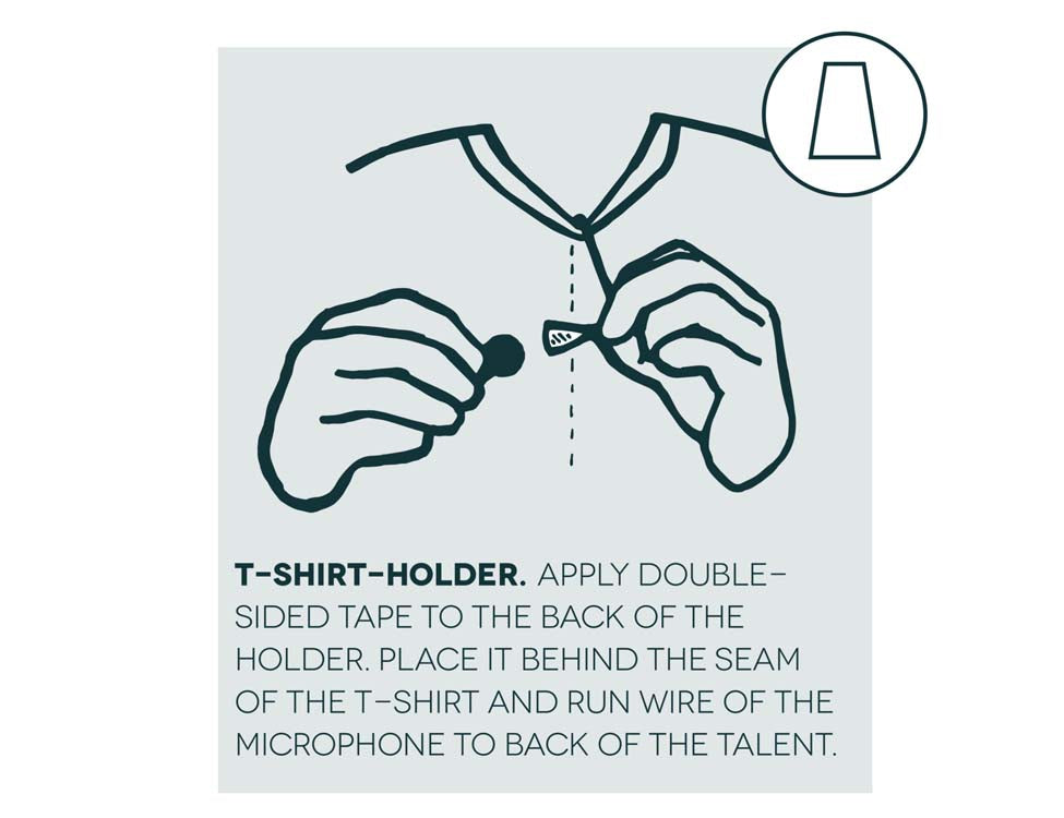 HIDE-A-MIC T-shirt-holder COS11, white