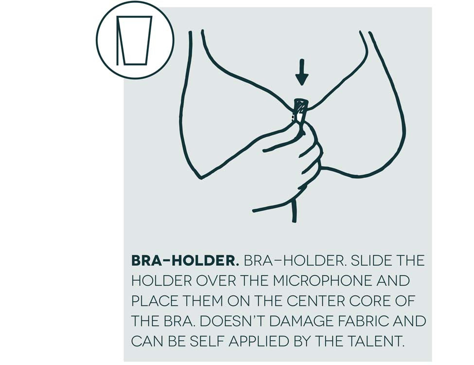 HIDE-A-MIC bra-holder COS11, transparent