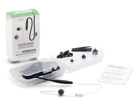 BUBBLEBEE INDUSTRIES The Sidekick 3 Broadcast in-ear monitor, mono, curly, long cable