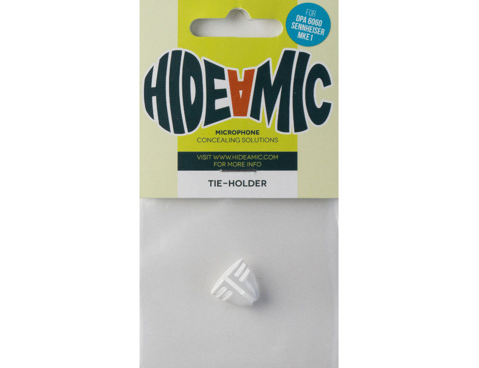 HIDE-A-MIC tie-holder DPA 6060 / Sennheiser MKE1, white