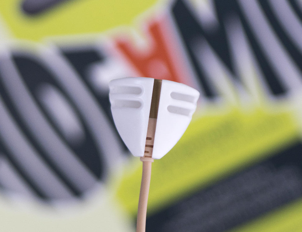 HIDE-A-MIC tie-holder DPA 6060 / Sennheiser MKE1, white