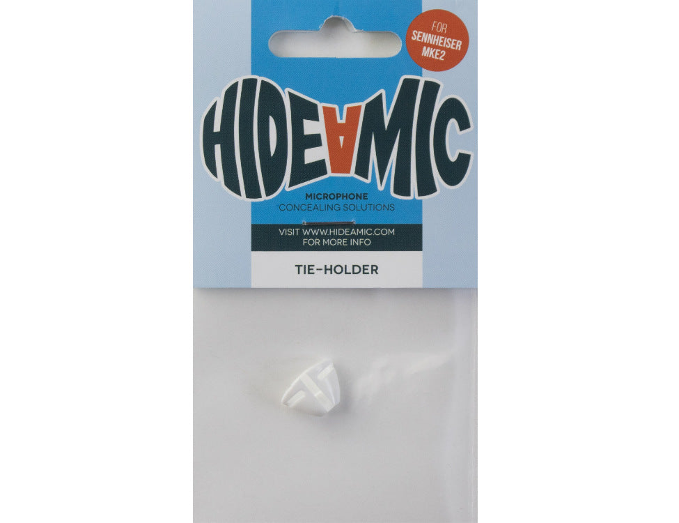 HIDE-A-MIC tie-holder Sennheiser MKE2, white