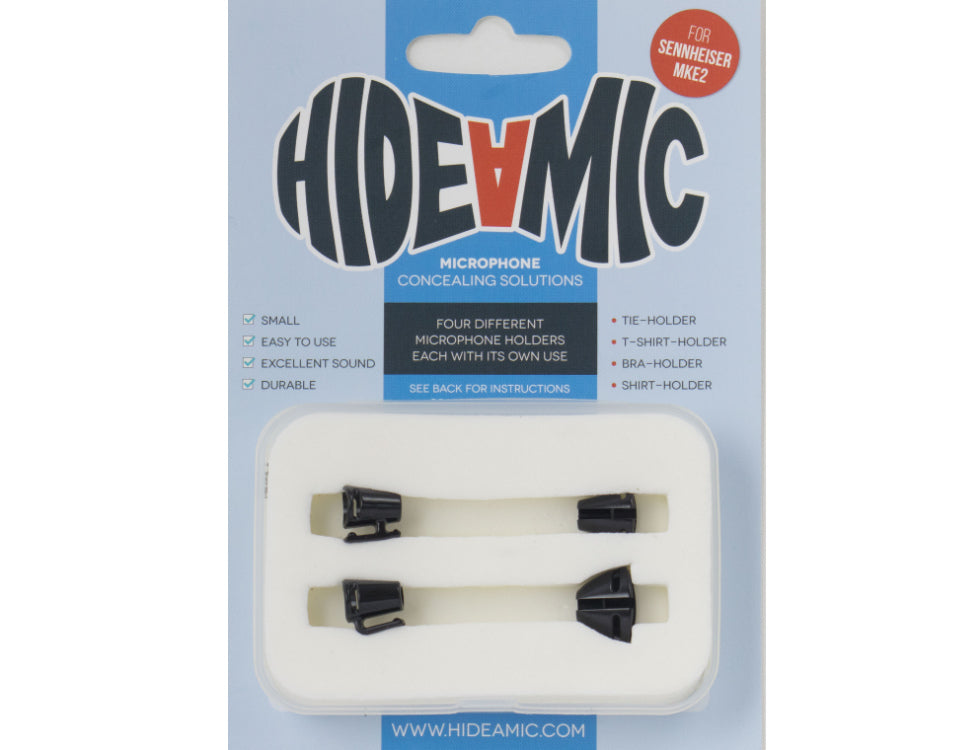 HIDE-A-MIC set of 4 holders Sennheiser MKE2, black