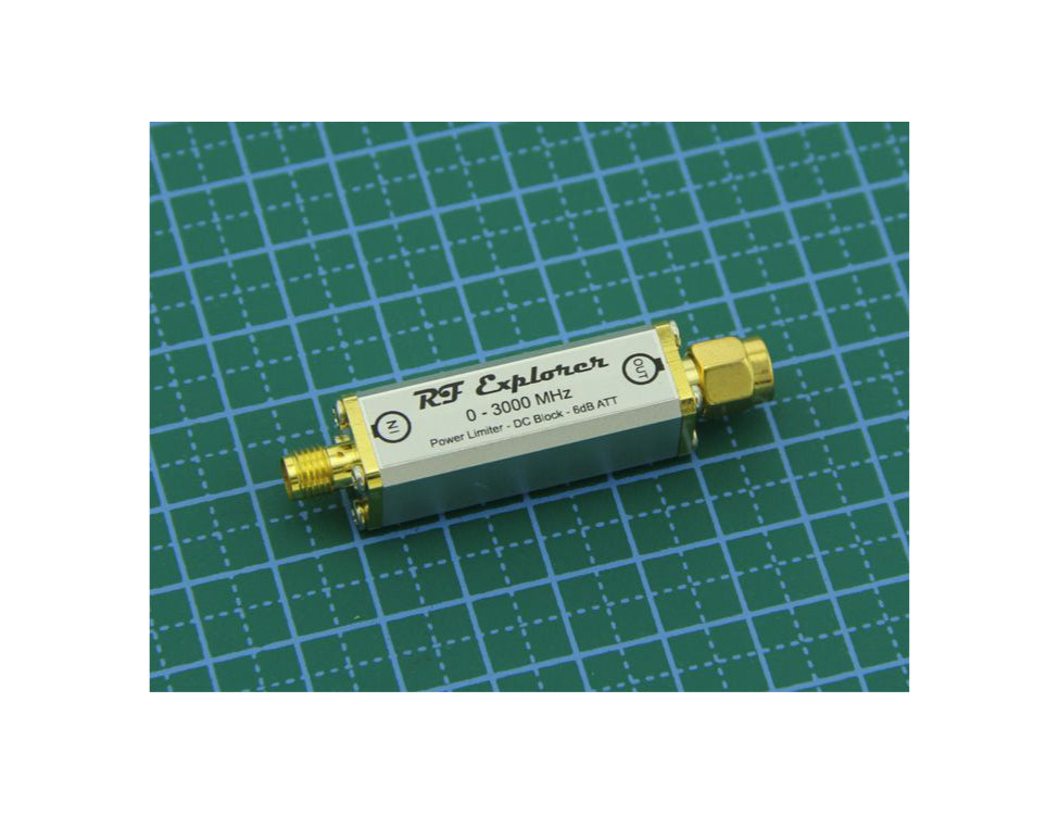 RF EXPLORER power limiter, DC block and attenuator