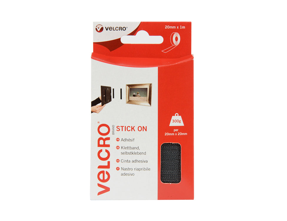 VELCRO stick on tape, hook & loop, 1m