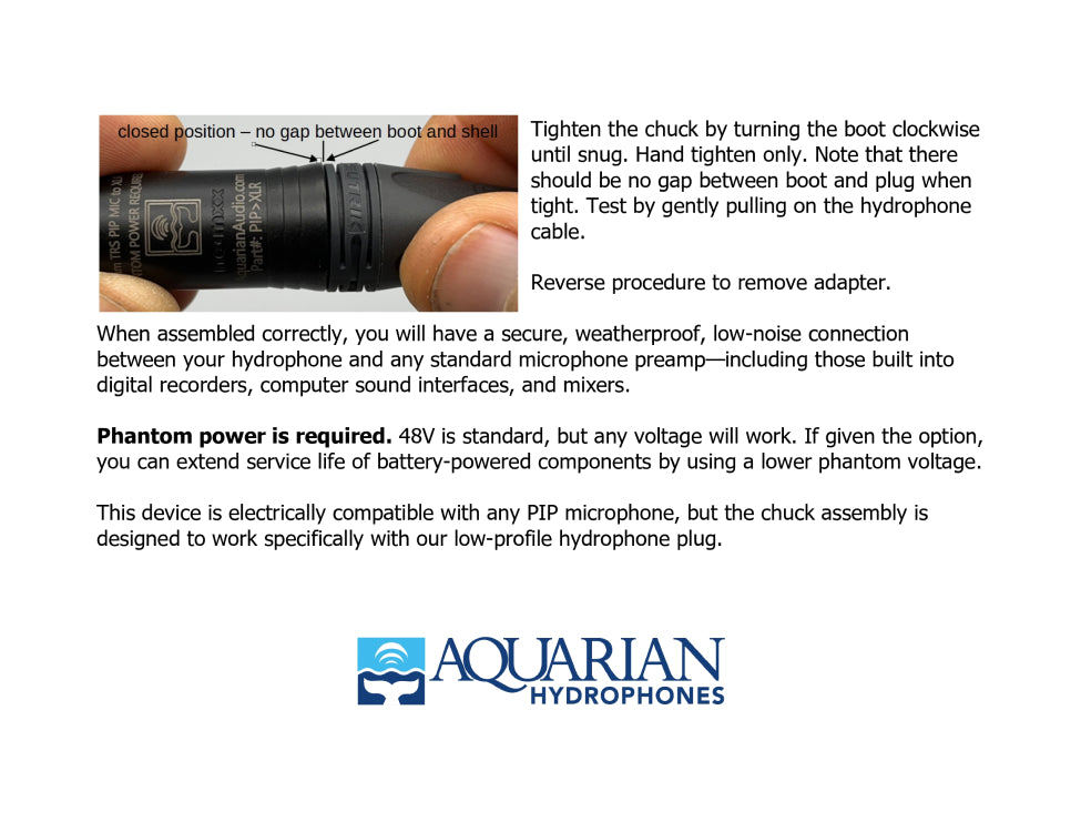 AQUARIAN AUDIO PIP-XLR