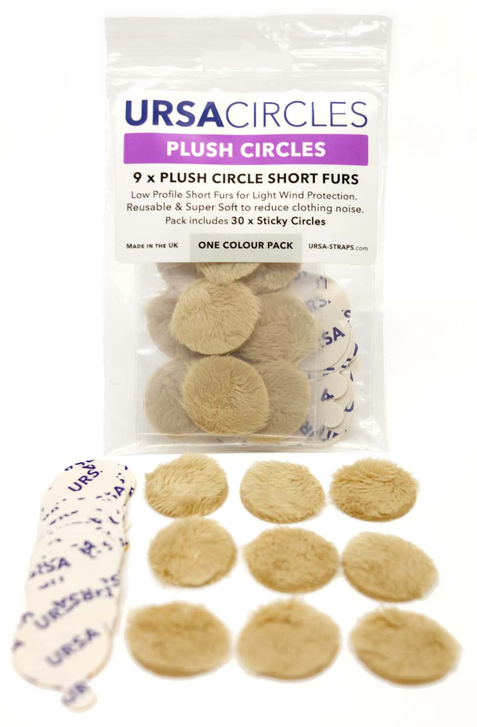 URSA STRAPS plush circles, 9 pieces