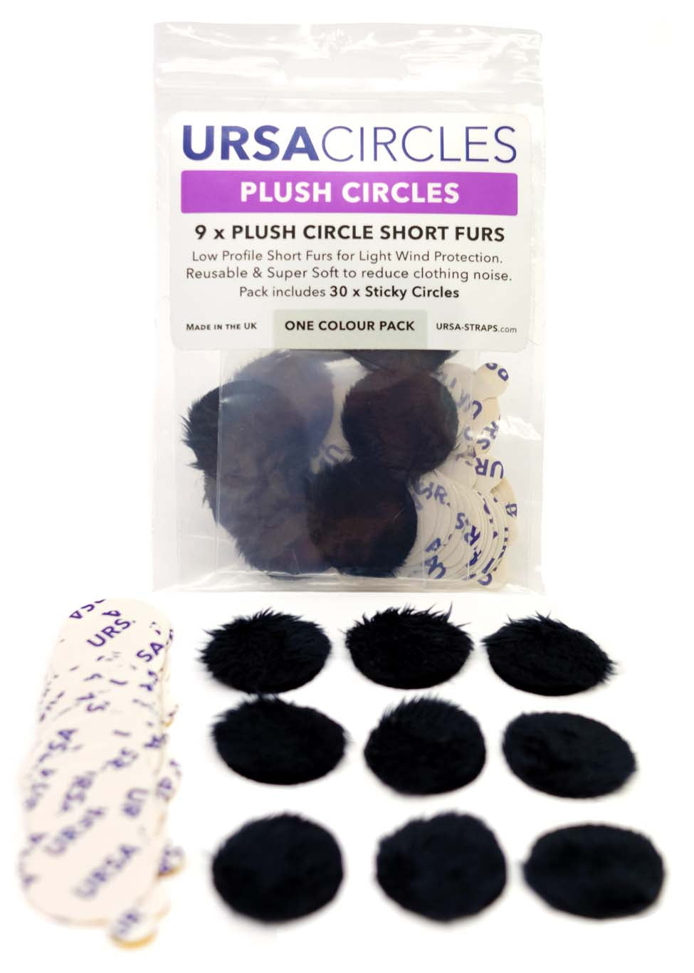 URSA STRAPS plush circles, 9 pieces