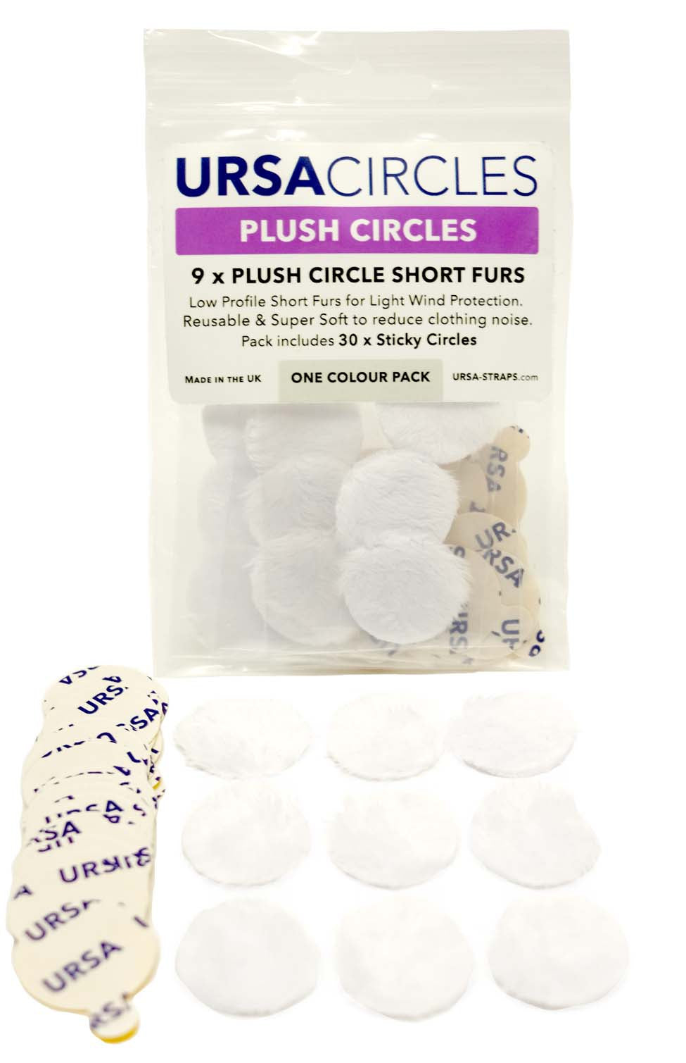 URSA STRAPS plush circles, 9 pieces