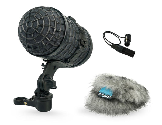 RADIUS WINDSHIELDS Mini-ALTO 115 kit, grey fur, incl. cable