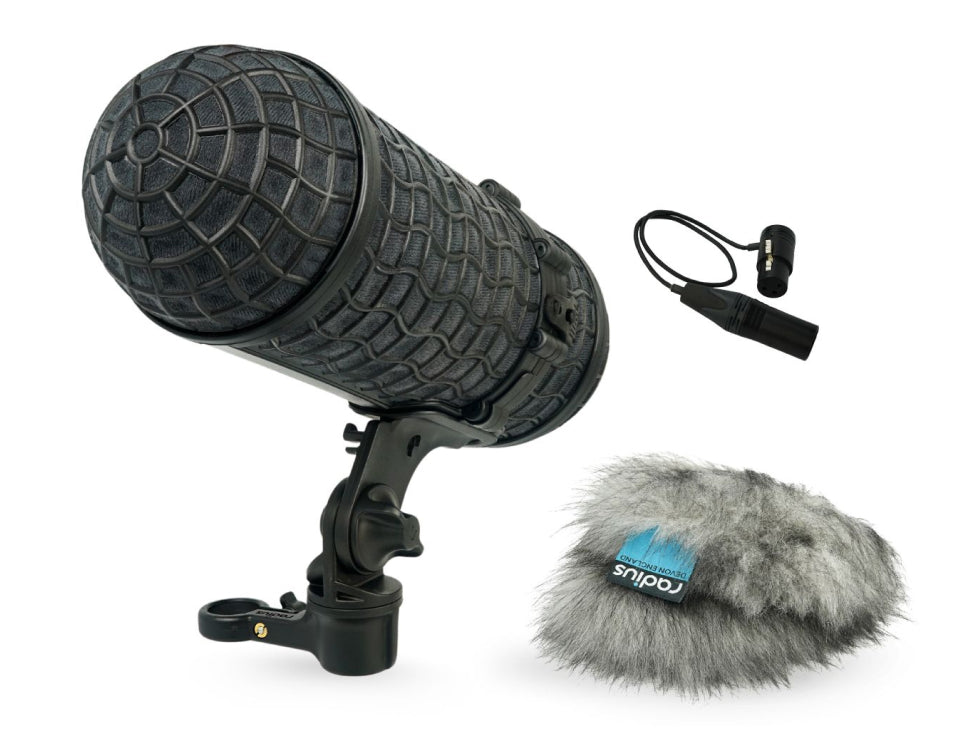 RADIUS WINDSHIELDS Mini-ALTO 180 kit, grey fur, incl. cable