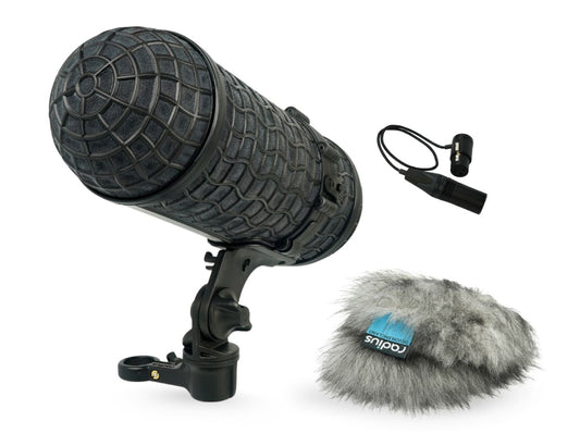 RADIUS WINDSHIELDS Mini-ALTO 180 kit, grey fur, incl. cable