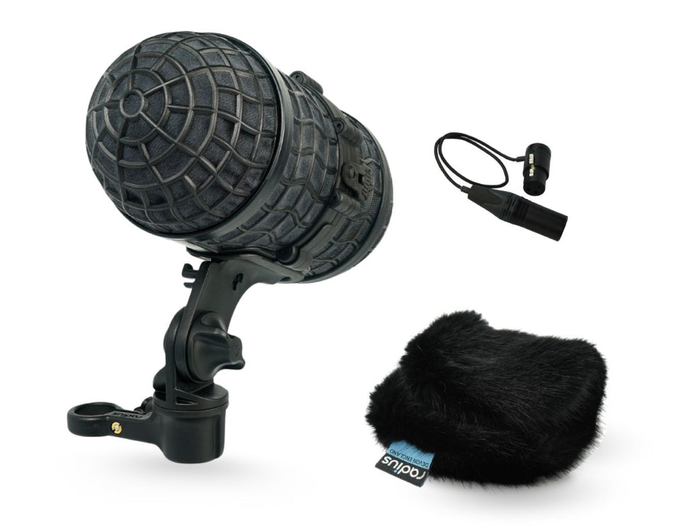 RADIUS WINDSHIELDS Mini-ALTO 115 kit, black fur, incl. cable