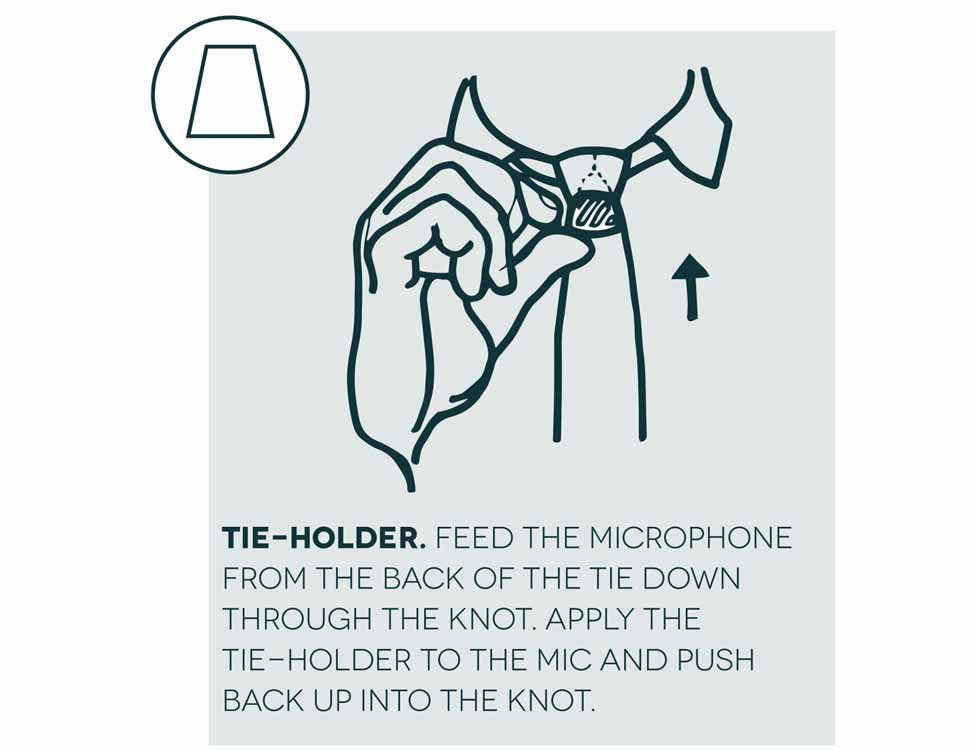 HIDE-A-MIC tie-holder DPA 4060, white