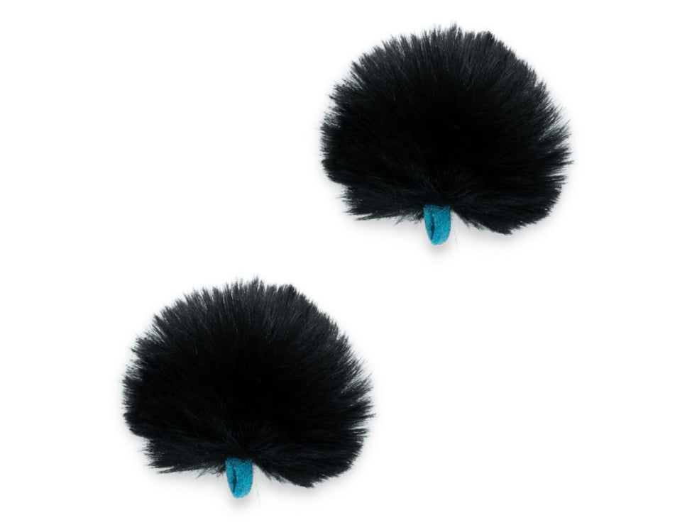 RADIUS WINDSHIELDS Urchin, lavalier windshield, large hole, black (pair)