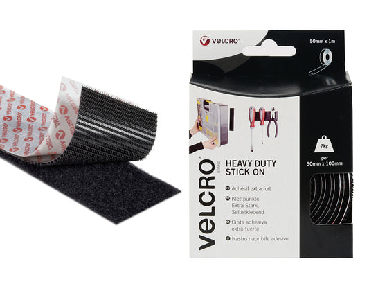 VELCRO stick on tape, hook & loop, heavy duty, 1m